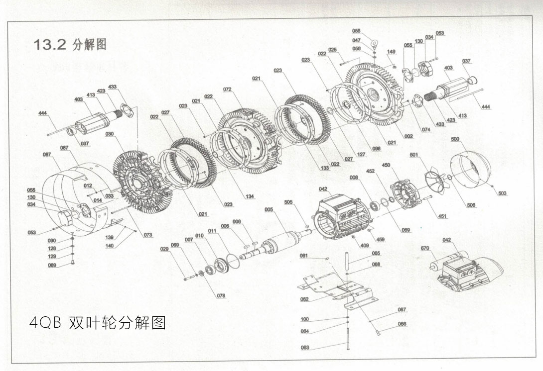 7.5KW污水處理深水曝氣配套氣環(huán)式真空氣泵--上海梁瑾機電設備有限公司