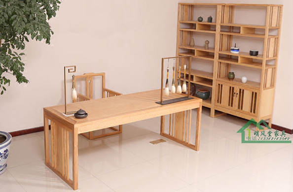 新中式实木书桌椅