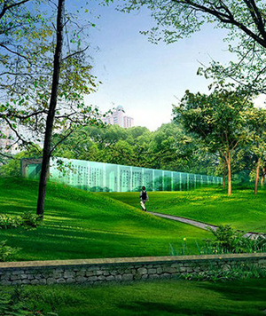 城市湿地公园园林景观设计效果图