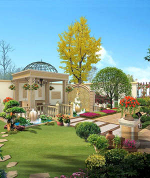 别墅花园设计效果图
