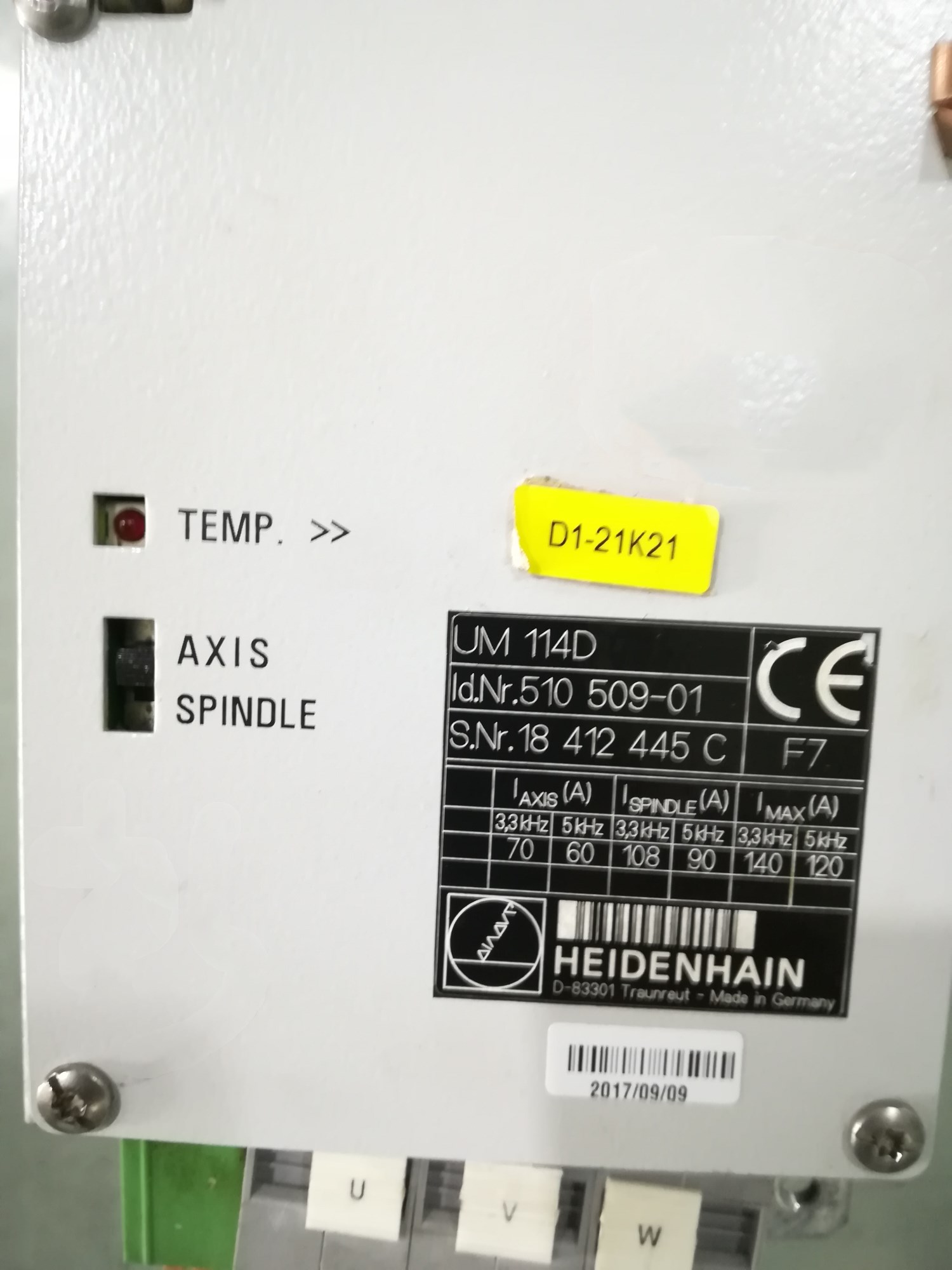 海德漢主軸驅(qū)動(dòng)器 UM114D 510 509-01 專業(yè)維修