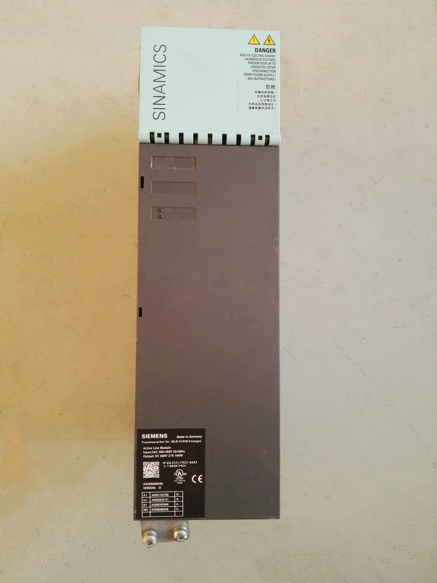 西門子16KW電源 6SL3131-7TE21-6AA3 專業維修檢測 二手備件銷售