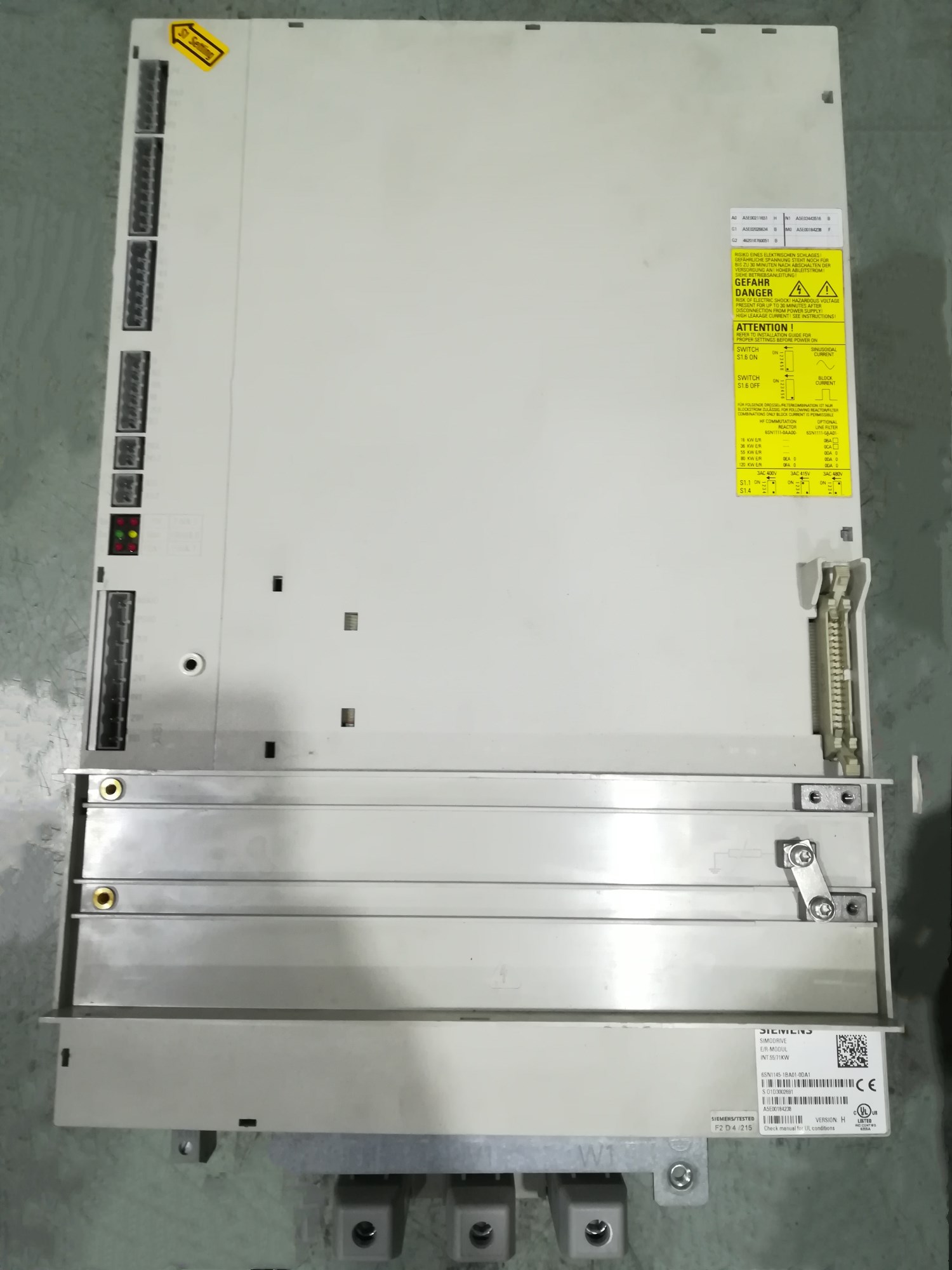 西門子55/71KW電源模塊 6SN1145-1BA01-0DA1 專業(yè)維修檢測