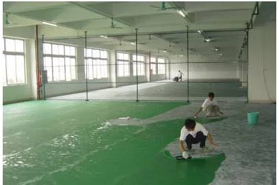 巖壁水性地坪漆施工